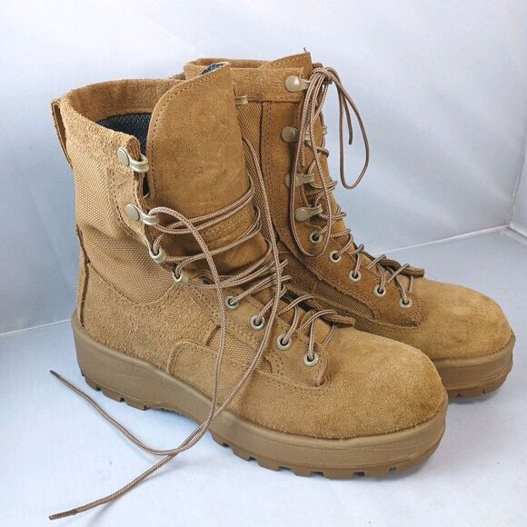 Altama US Army Gore-Tex Combat Boots size 5.5 R Steel Toes Tan Vibram Sole main image 6